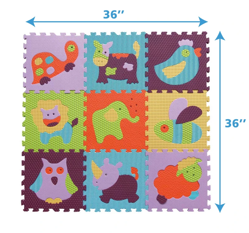 EVA Foam Puzzle Play Mat – Animal Design