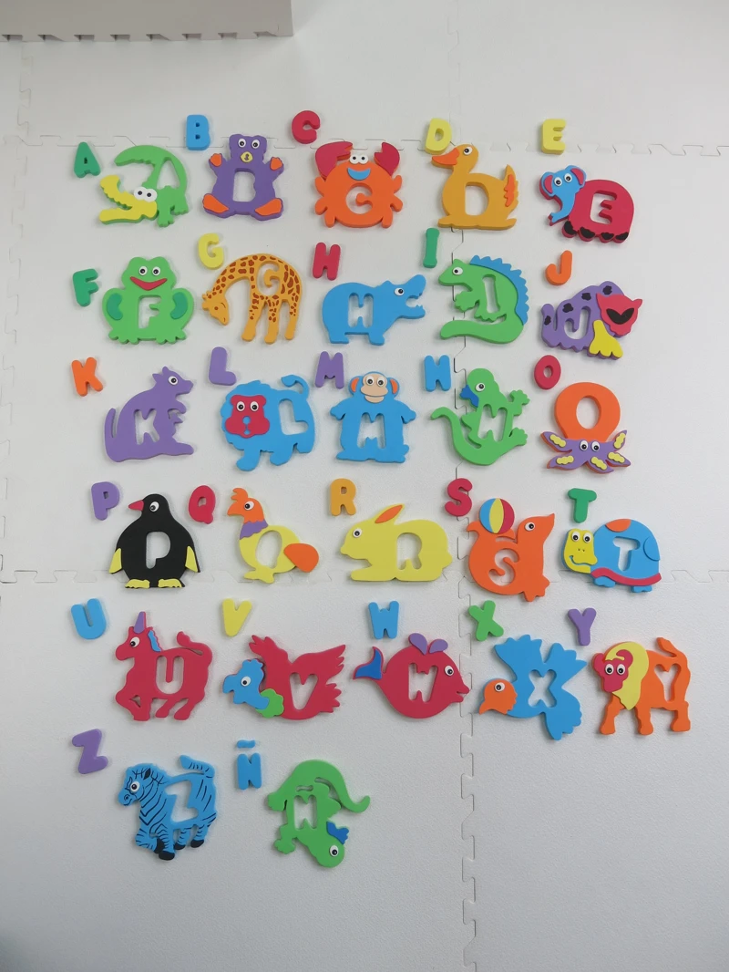 EVA 動物字母數字洗澡玩具組 (38件組)