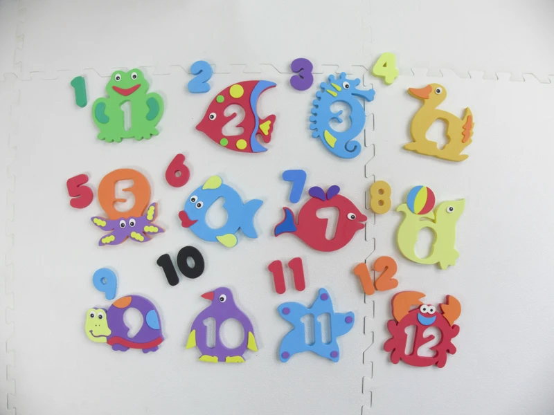 EVA 動物字母數字洗澡玩具組 (38件組)