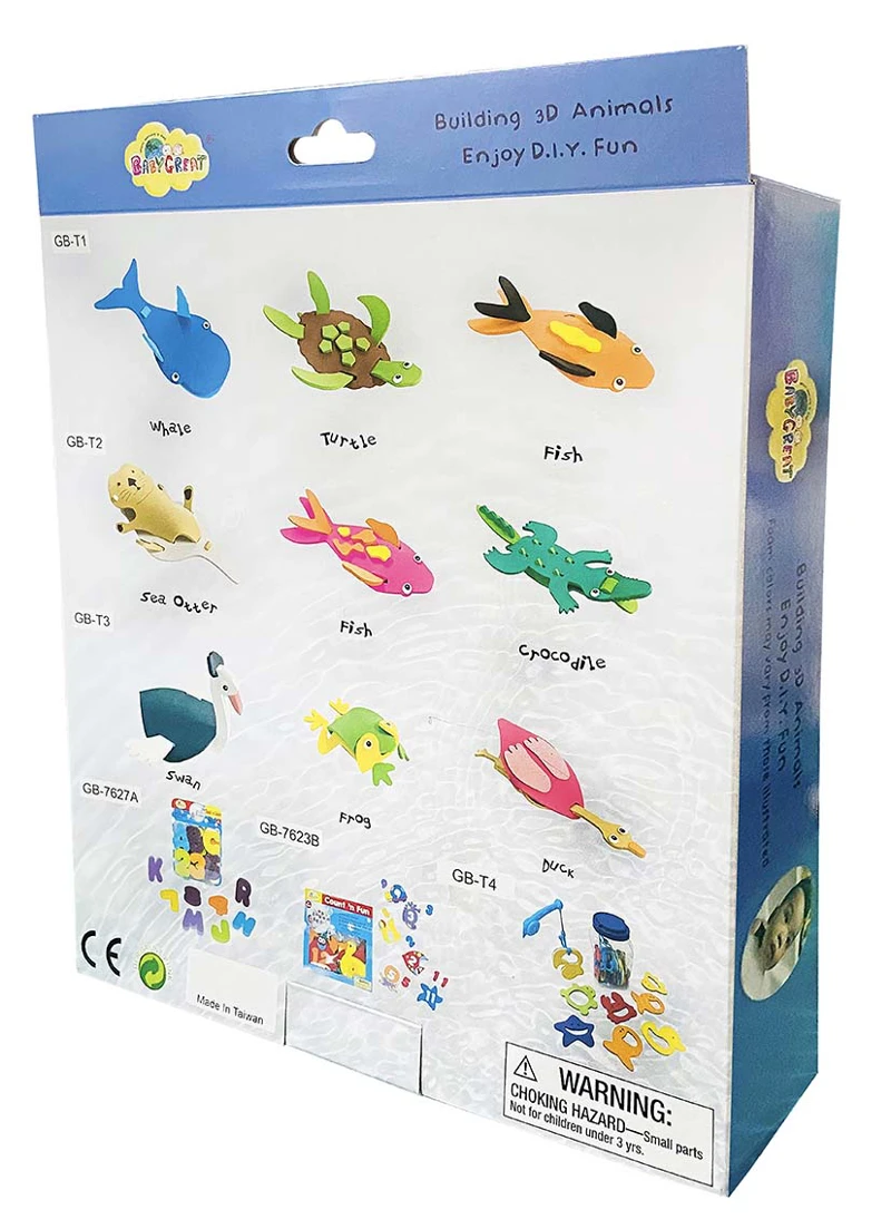 DIY 3D Animal Set (Swan, Frog, Duck)