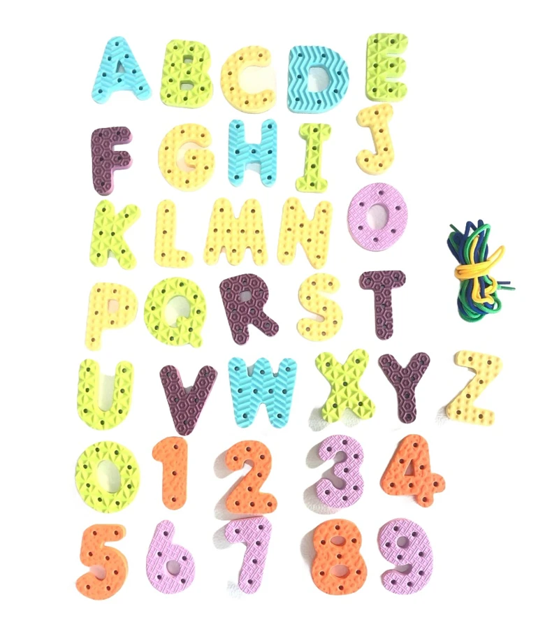 Alphabet & Number Lacing Set