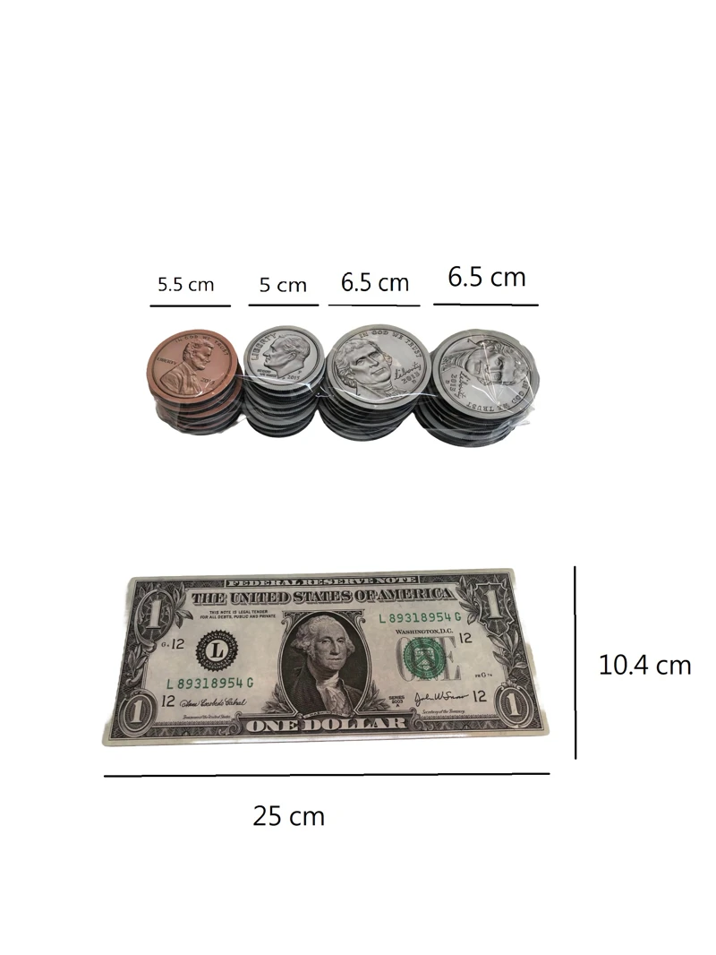 Jumbo Double-Sided Magnetic Money Set